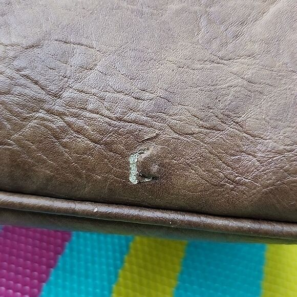 Samsonite Brown Carry On Luggage Travel Distressed Leather Sturdy Zip Adjustable - Picture 6 of 13